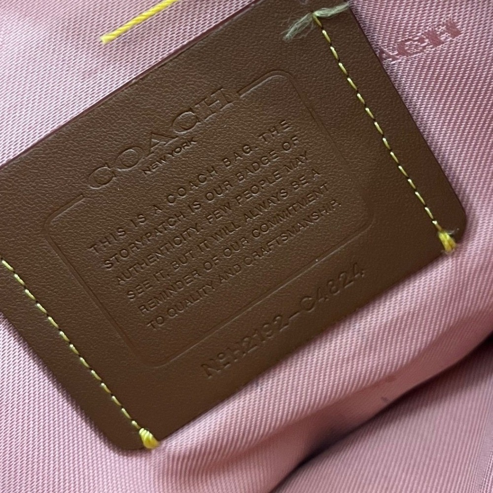 Coach Lori Shoulder Bag Womens Candy Pink Pebbled Leather Gold C Purse C4824 - Picture 13 of 14